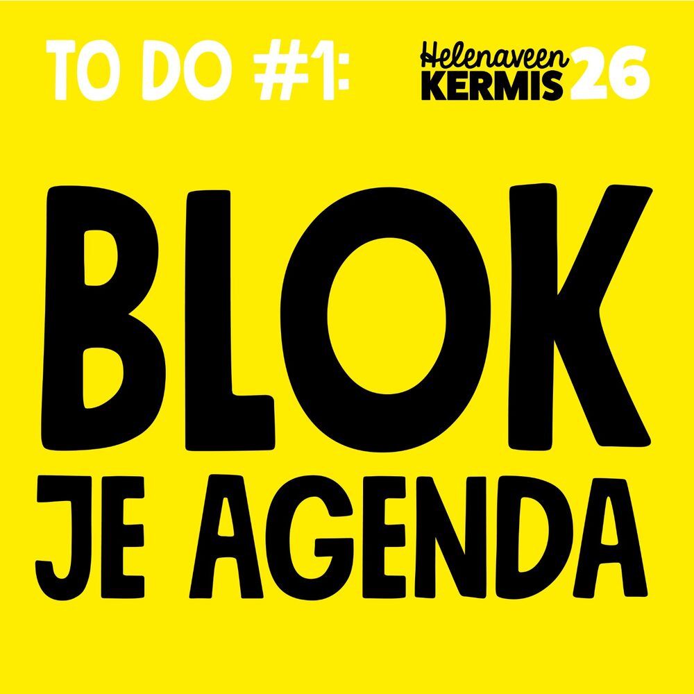 To do nummer 1 van Helenaveen Kermis '26: blok je agenda